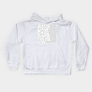 Abstract Outline Grid on Side Kids Hoodie